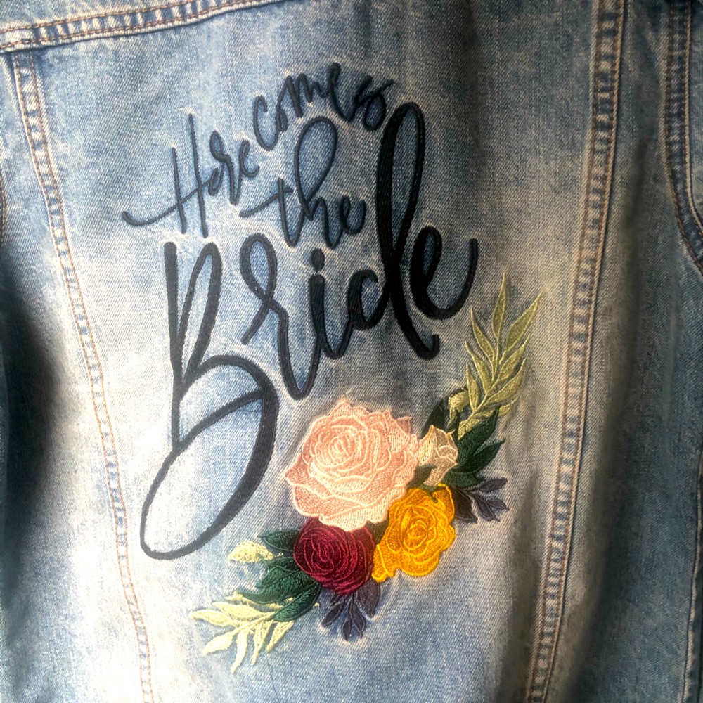“Here comes the bride” Jean Jacket! 💍💐